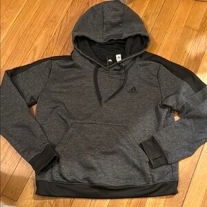 Adidas Gray Pullover Hoodie with Relaxed Fit